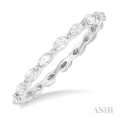5/8 Ctw Marquise Cut Diamond Eternity Wedding Band in 14K White Gold