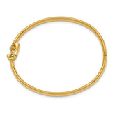 14k Polished 3.75mm Hinged Safety Clasp Baby Bangle
