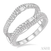 3/4 Ctw Diamond Insert Ring in 14K White Gold