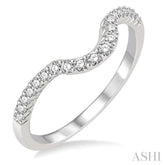 1/6 Ctw Round Diamond Wedding Band in 14K White Gold