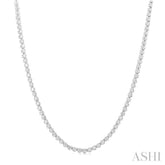 3 Ctw Illusion Round Cut Diamond Eternity Tennis Necklace in 14K White Gold