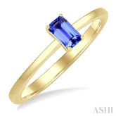 5X3 MM Octagon shape Tanzanite Precious Solitaire Ring in 14K Yellow Gold