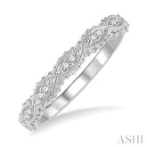1/3 Ctw Marquise Lattice Round Cut Diamond Wedding Band in 14K White Gold
