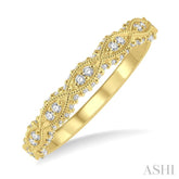 1/3 Ctw Marquise Lattice Round Cut Diamond Wedding Band in 14K Yellow Gold