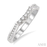 1/4 Ctw Round Cut Diamond Wedding Band in 14K White Gold