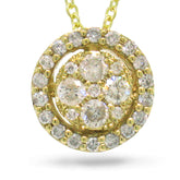 0.29ct 14k Yellow Gold Diamond Pendant