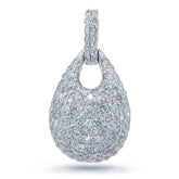 0.46ct 14k White Gold Diamond Pave Pendant