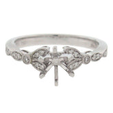 0.11ct 18k White Gold Diamond Semi-mount Ring
