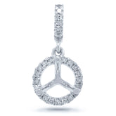 0.11ct 14k White Gold Diamond Semi-mount Pendant