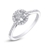 0.20ct 18k White Gold Diamond Semi-mount Ring