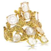 2.67ct 18k Yellow Gold Fancy Color Diamond Ring