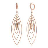 0.65ct 14k Rose Gold Diamond Earring