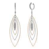 0.65ct 14k Two-tone Rose Gold Diamond Earring