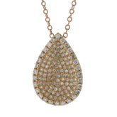 0.55ct 14k Rose Gold Diamond Pave Pendant