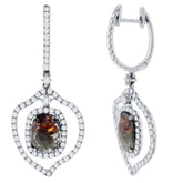 4.45ct 14k White Gold White & Rough Diamond Earring