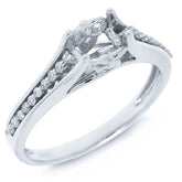 0.09ct 14k White Gold Diamond Semi-mount Ring