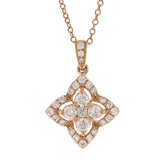 0.55ct 14k Rose Gold Diamond Pendant