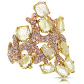 2.73ct 18k Rose Gold Fancy Color Diamond Ring