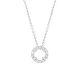 0.10ct 14k White Gold Diamond Semi-mount Pendant