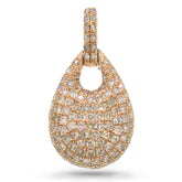 0.46ct 14k Rose Gold Diamond Pave Pendant