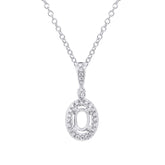 0.11ct 14k White Gold Diamond Semi-mount Pendant