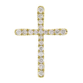0.21ct 14k Yellow Gold Diamond Cross Necklace