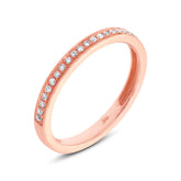 0.12ct 14k Rose Gold Diamond Lady's Band