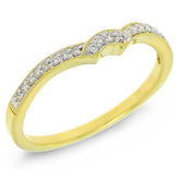 0.12ct 18k Yellow Gold Diamond Shadow Band