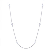 0.29ct 14k White Gold 16-18" Diamonds by the Yard Chain