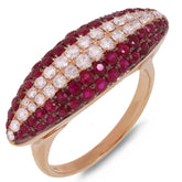 0.57ct Diamond & 1.72ct Ruby 14k Ruby Gold Ring