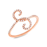 0.16ct 14k Rose Gold Diamond Lady's Ring Size 7