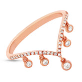 0.19ct 14k Rose Gold Diamond Lady's Ring Size 7