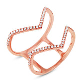 0.23ct 14k Rose Gold Diamond Lady's Ring Size 5