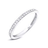 0.12ct 14k White Gold Diamond Lady's Band Size 4