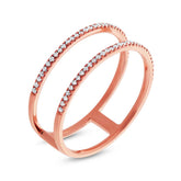 0.17ct 14k Rose Gold Diamond Lady's Ring Size 6.5
