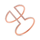 0.22ct 14k Rose Gold Diamond Lady's Ring Size 6