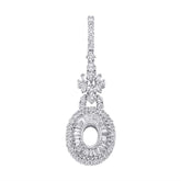 1.41ct 18k White Gold Diamond Semi-mount Pendant