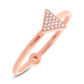 0.08ct 14k Rose Gold Diamond Lady's Ring Size 5