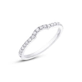 0.19ct 14k White Gold Diamond Shadow Band Size 5.25