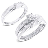 0.19ct 14k White Gold Diamond Trio Set