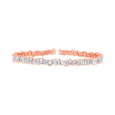 5.82ct 14k Rose Gold Diamond Baguette Bangle