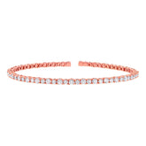 3.82ct 14k Rose Gold Diamond Bangle