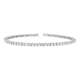 3.39ct 14k White Gold Diamond Bangle