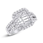 0.90ct 18k White Gold Diamond Semi-mount Ring