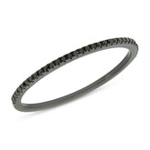 0.10ct 14k Black Rhodium Gold Black Diamond Lady's Band