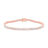 1.00ct 14k Rose Gold Diamond Lady's Bracelet