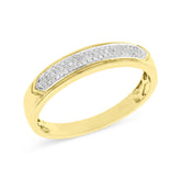 0.13ct 14k Yellow Gold Diamond Men's Ring