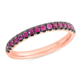 0.39ct 14k Rose Gold Ruby Lady's Band