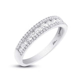 0.65ct 14k White Gold Diamond Lady's Band Size 6