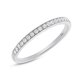 0.18ct 14k White Gold Diamond Lady's Band